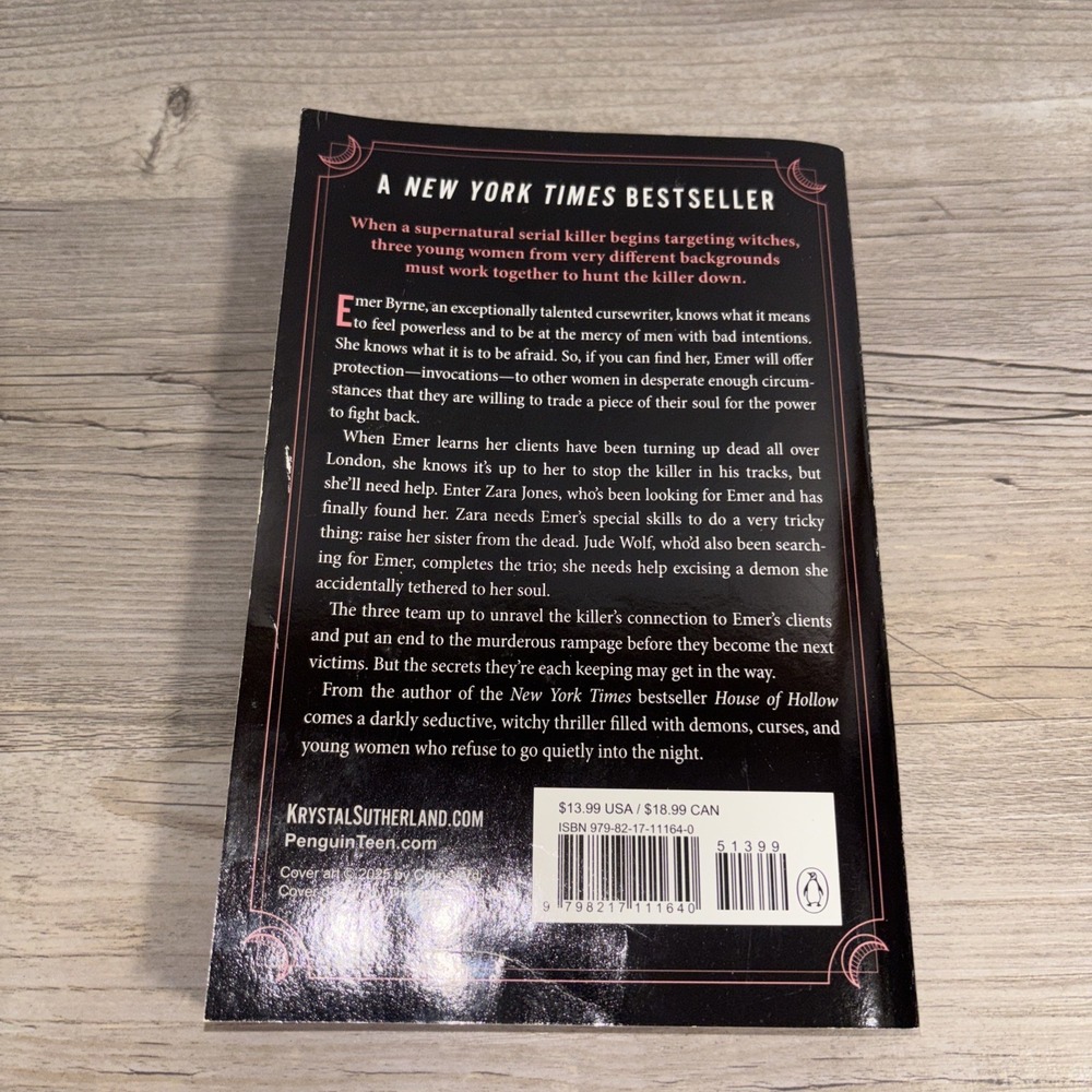 The Invocations by Krystal Sutherland- Paperback Horror Romantasy - Picture 2 of 4